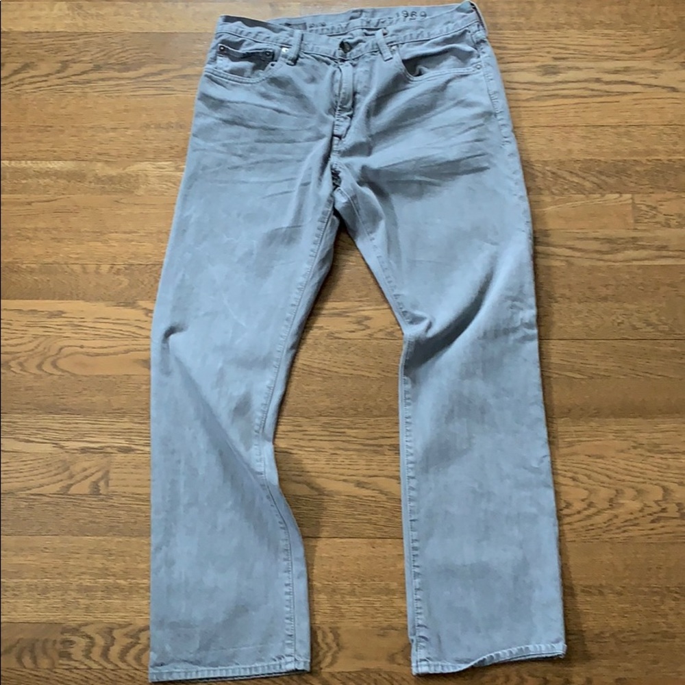 Great straight pants gap grey color like denim